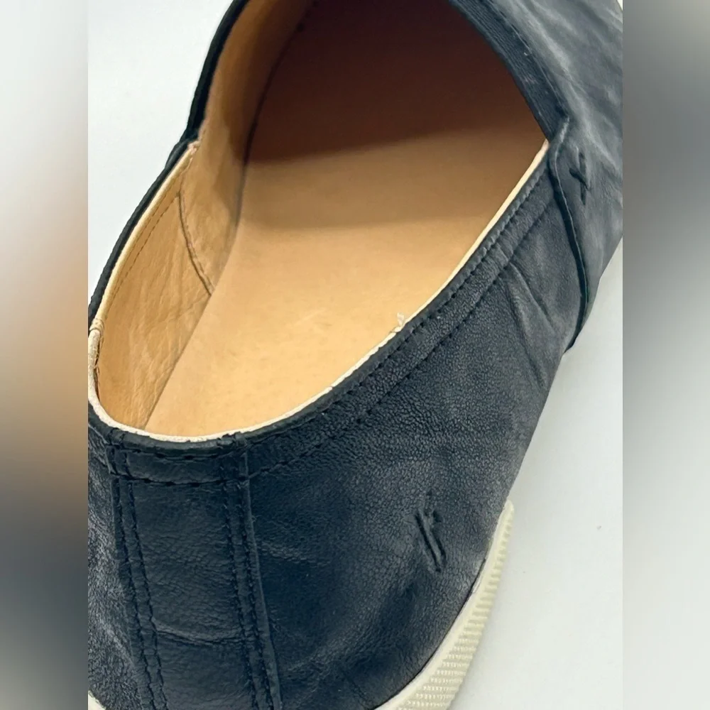 Frye Black Leather Slip-On Flats Size 8.5 | Classic Everyday Comfort Shoes NWB